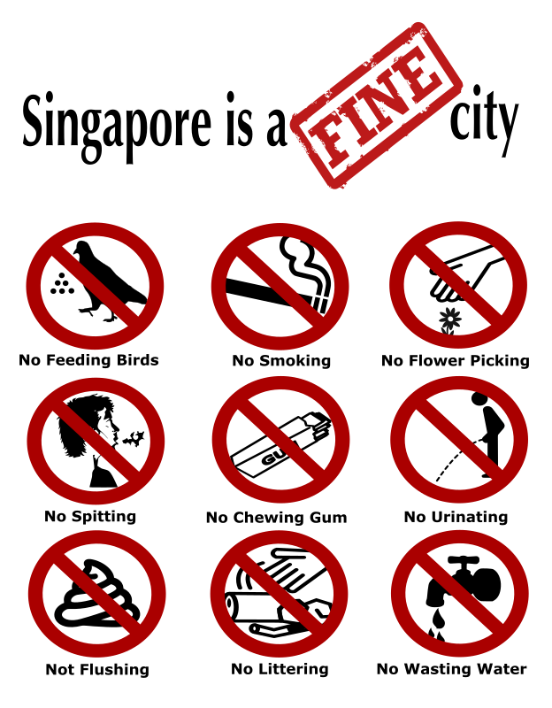 Сингапур - город штрафов