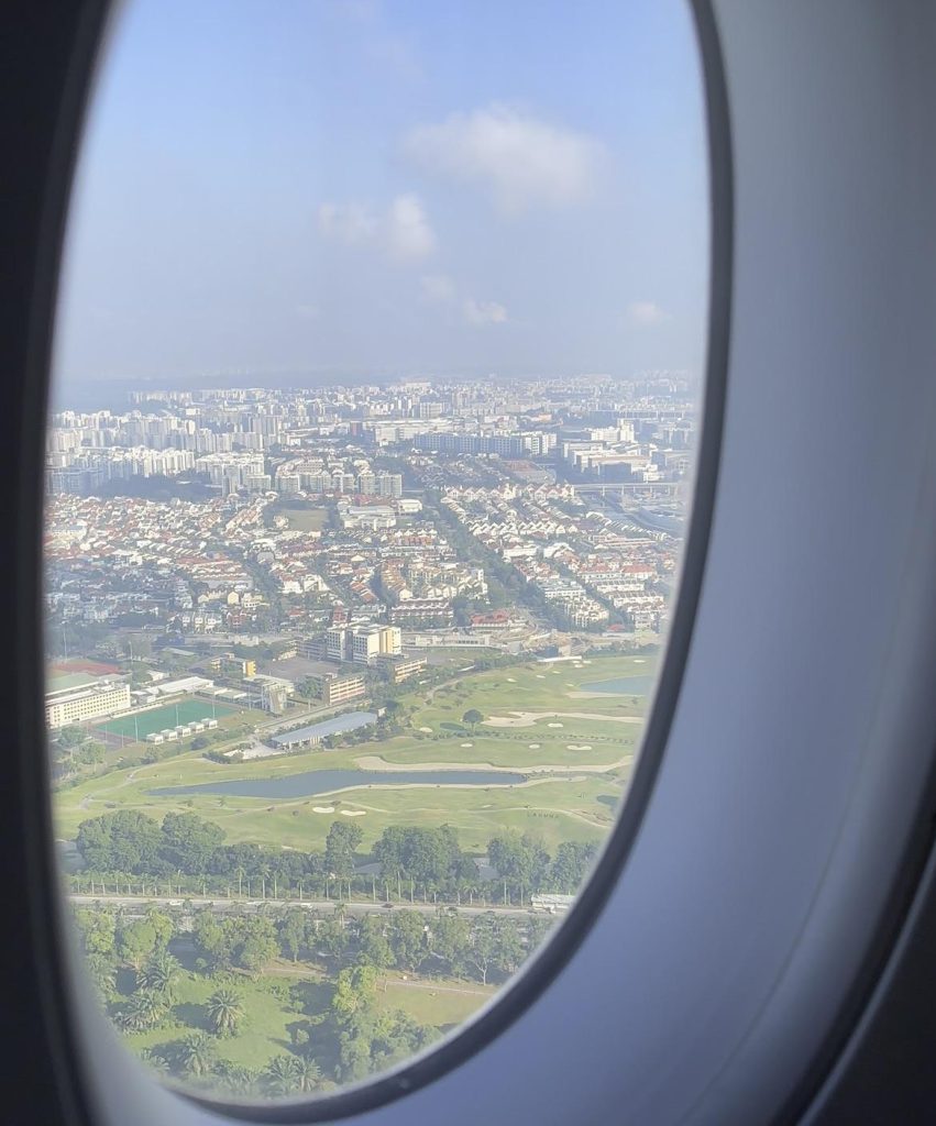 Сингапур из окна самолета